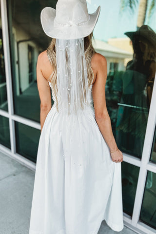 Bride Veil Cowboy Hat - Simply Me Boutique