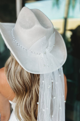 Bride Veil Cowboy Hat - Simply Me Boutique