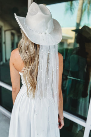 Bride Veil Cowboy Hat - Simply Me Boutique