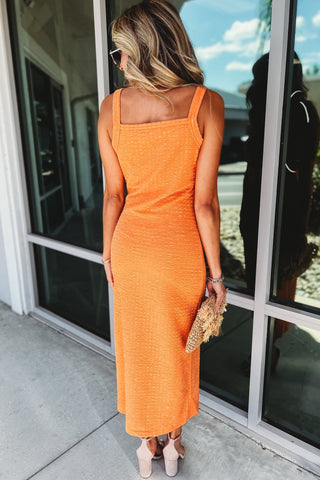 Bright Days Ahead Orange Midi Dress - Simply Me Boutique