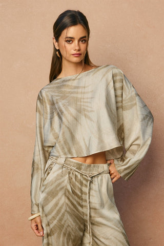 Palm Cove Boatneck Crop Top