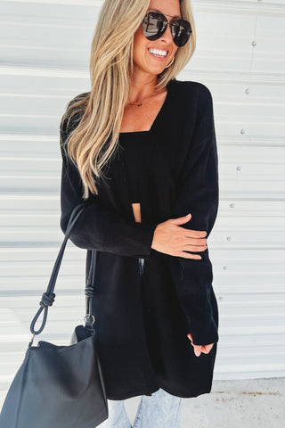 Camo Black Skull Print Sweater Cardigan - Simply Me Boutique