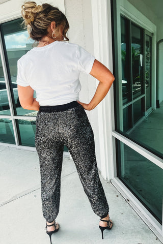 Can’t Forget Me Sequin Joggers 3 Colors! - Simply Me Boutique