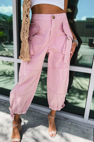 Canyon Rose Cargo Pants - Simply Me Boutique