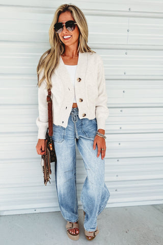 Casual Moves Button Front Beige Cardigan - Simply Me Boutique
