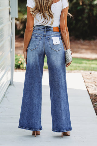 CELLO Eden High Rise Wide Leg Jeans - Simply Me Boutique