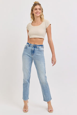 CELLO Jordyn Ultra High Rise Straight Leg Jeans - Simply Me Boutique