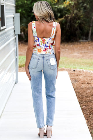 CELLO Jordyn Ultra High Rise Straight Leg Jeans - Simply Me Boutique