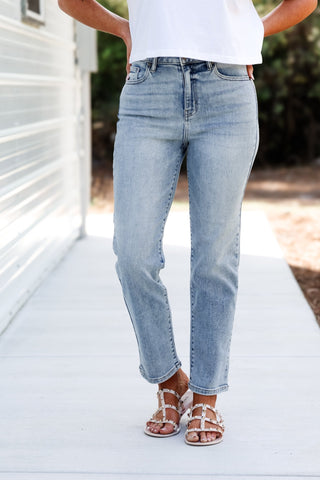 CELLO Jordyn Ultra High Rise Straight Leg Jeans - Simply Me Boutique