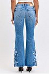 CELLO Skylar Frayed Patch Flare Jeans - Simply Me Boutique