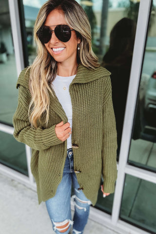 Change the World Knit Olive Cardigan - Simply Me Boutique