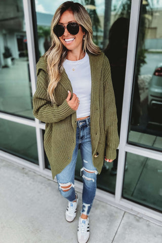 Change the World Knit Olive Cardigan - Simply Me Boutique