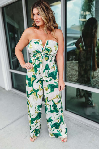 Chasing Hearts Tie Front Jumpsuit AAKAA for Simply Me Boutique