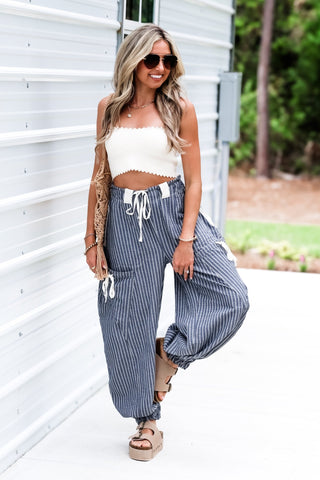 Chic Scallop Edge Oatmeal Cropped Tube Top - Simply Me Boutique