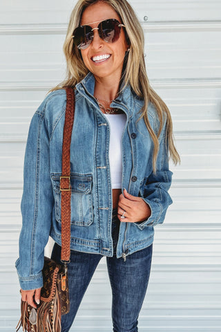 City Chic Short Denim Jacket - Simply Me Boutique
