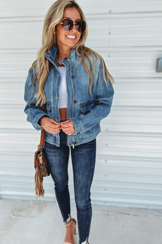City Chic Short Denim Jacket - Simply Me Boutique