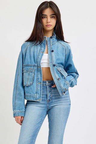 City Chic Short Denim Jacket - Simply Me Boutique