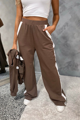 City Sprint Brown Zip Up Top Pants Set - Simply Me Boutique