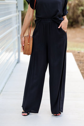 Cityscape Lightweight Pants SET (Black) - Simply Me Boutique
