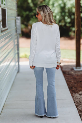 Classic Chic Boatneck Sweater (OFF WHITE) - Simply Me Boutique