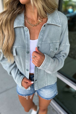 Classic Comfort Waffle Knit Cropped Jacket 3 Colors! - Simply Me Boutique