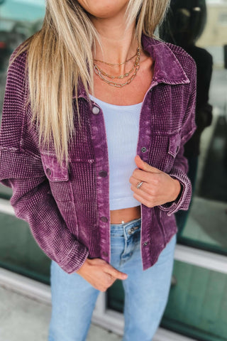 Classic Comfort Waffle Knit Cropped Jacket 3 Colors! - Simply Me Boutique