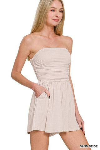 *Color Me Cute Strapless Romper - Simply Me Boutique