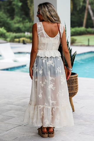 Country Sweetheart Ivory Sheer Duster - Simply Me Boutique