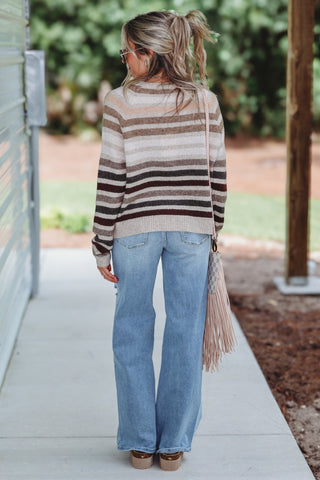 Cozy Season Crop Striped Cardigan - Simply Me Boutique