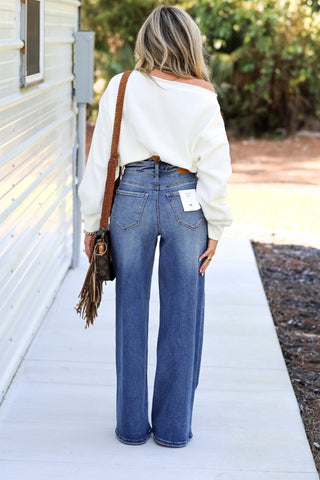 Cream Chic Comfort Boatneck Cropped Sweatshirt - Simply Me Boutique