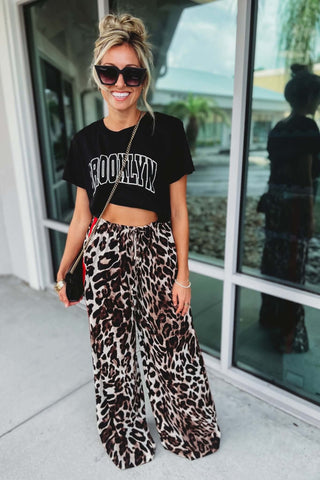 Cropped Brooklyn Black Graphic Tee - Simply Me Boutique