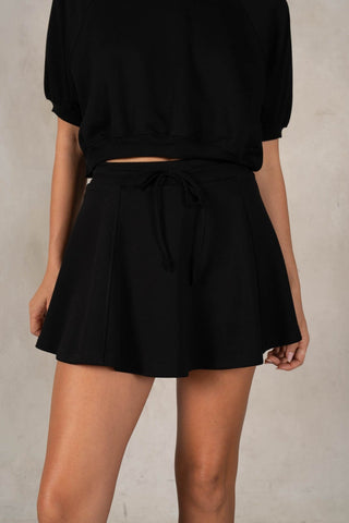 Daily Chic Neoprene Skort (Black) - Simply Me Boutique
