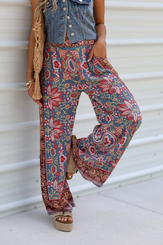 Daydream Escape Printed Wide Leg Pants - Simply Me Boutique