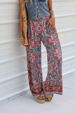 Daydream Escape Printed Wide Leg Pants - Simply Me Boutique