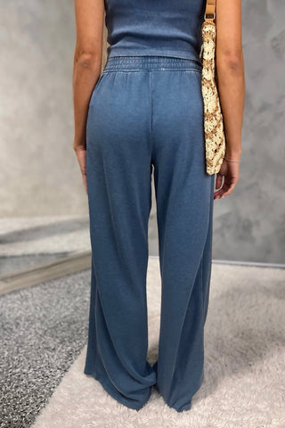 Deep Sea Mineral Washed Wide Leg Pants - Simply Me Boutique