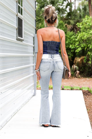 Denim Darling Dark Wash Tube Top - Simply Me Boutique