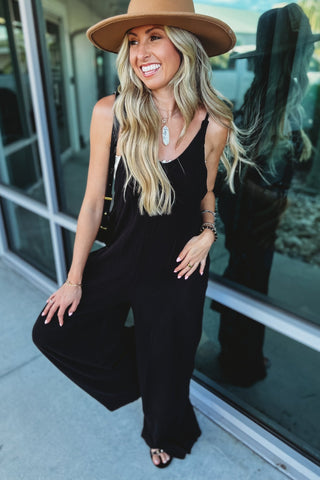 Desert Moon Black Jumpsuit - Simply Me Boutique