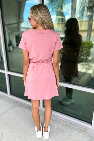 DOORBUSTER | Don't Look Back V Neck Dress - Simply Me Boutique