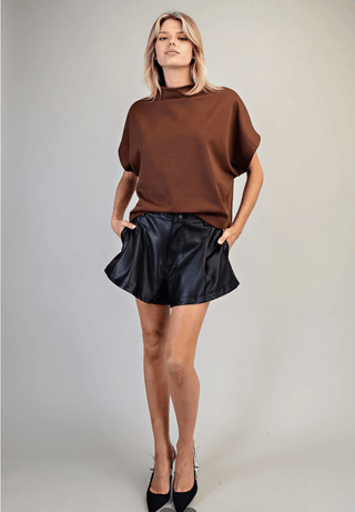 Downtown Edge Faux Leather Shorts - Simply Me Boutique