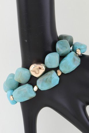 Earth & Air Beaded Bracelet Duo - Simply Me Boutique