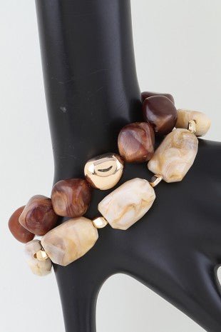 Earth & Air Beaded Bracelet Duo - Simply Me Boutique