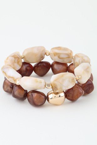 Earth & Air Beaded Bracelet Duo - Simply Me Boutique