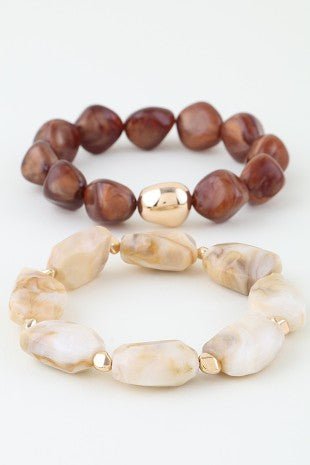 Earth & Air Beaded Bracelet Duo - Simply Me Boutique