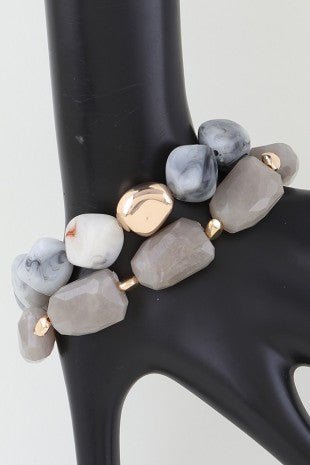 Earth & Air Beaded Bracelet Duo - Simply Me Boutique
