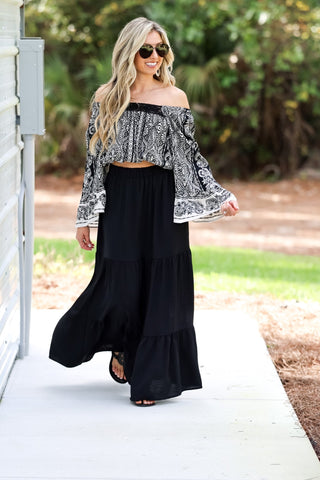 Easy Days Black Maxi Skirt - Simply Me Boutique