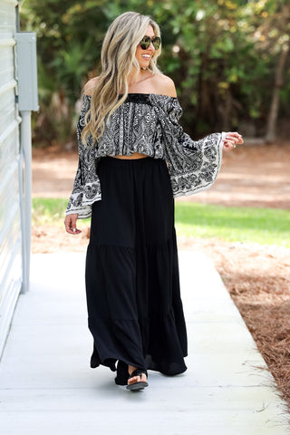Easy Days Black Maxi Skirt - Simply Me Boutique