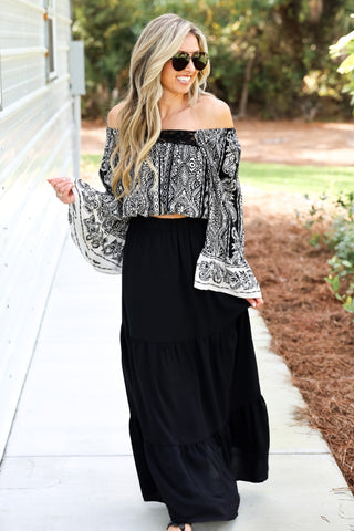 Easy Days Black Maxi Skirt - Simply Me Boutique