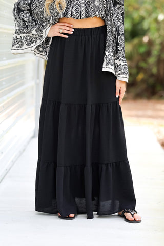Easy Days Black Maxi Skirt - Simply Me Boutique
