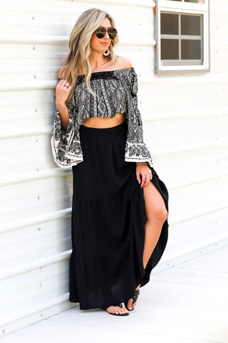 Easy Days Black Maxi Skirt - Simply Me Boutique