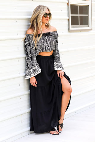 Easy Days Black Maxi Skirt - Simply Me Boutique